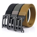 Breathable Nylon Canvas Tactical Men Casual Waist Belt  1.25 Inch Nylon Belts with Automatic Slide Buckle