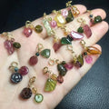 Colorful Tourmaline Pendant Natural Crystal Small Size Tourmaline Pendant for Decoration