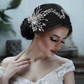 New Niancan Designer Rhinestone Bridal Tiara Princess Big Blooming Flower Headbands Wedding Hair Accessories 11.5x36cm