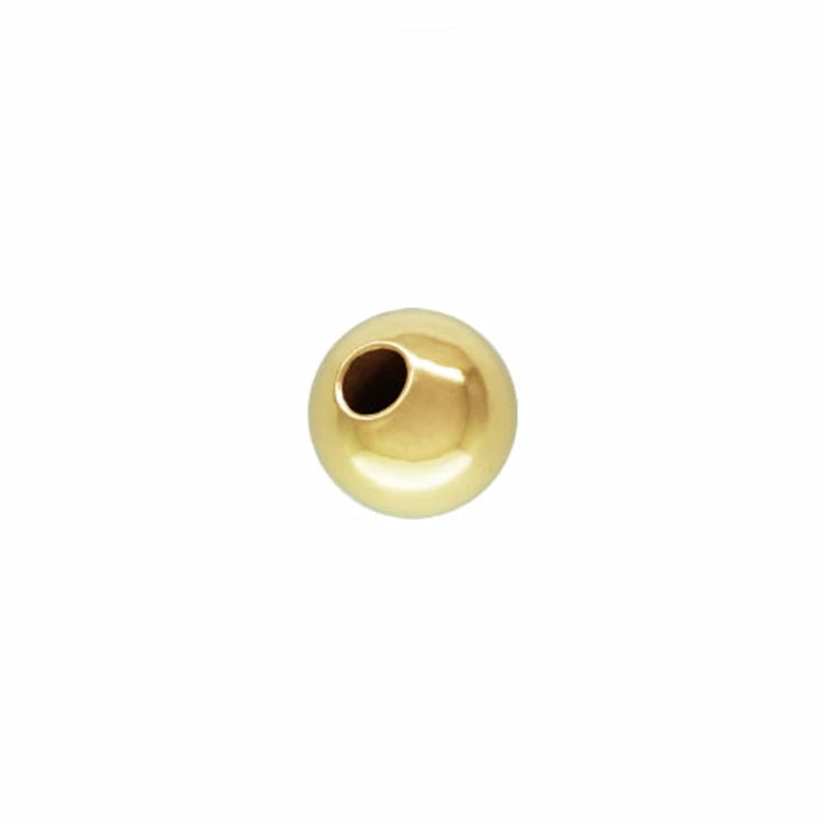 Excellent Real 14K Solid Gold Spacer Beads Handmade Jewelry Au585 Loose Beads