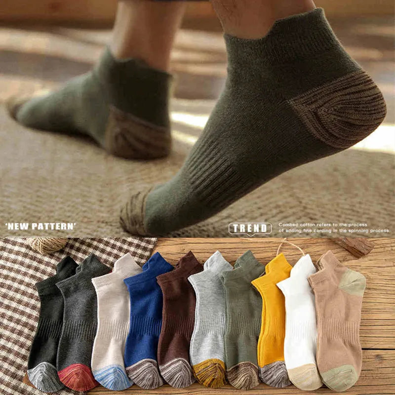 Cheap Hot Sale Summer Boat Men Socks Comfortable Polyester Breathable Short Ankle Socks Thin Plaid Stripes Socks for Men