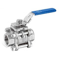 Aohoy 304 316L Stainless Steel Manual Water OEM Female Threaded 3 PC Industry Ball Valve MegaBDM