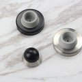 Modern Style Round Anti-collision Door Stops Wall Mounting Stainless Steel Door Stopper with Rubber