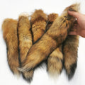 Hot Selling Dyed Natural White Fox Animal Fur Tails Key Chain