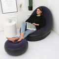 Portable Lightweight Inflatable Air Sofa Bed Easy Clean PVC Modern for Camping Beach Versatile for Indoor Outdoor Living Room