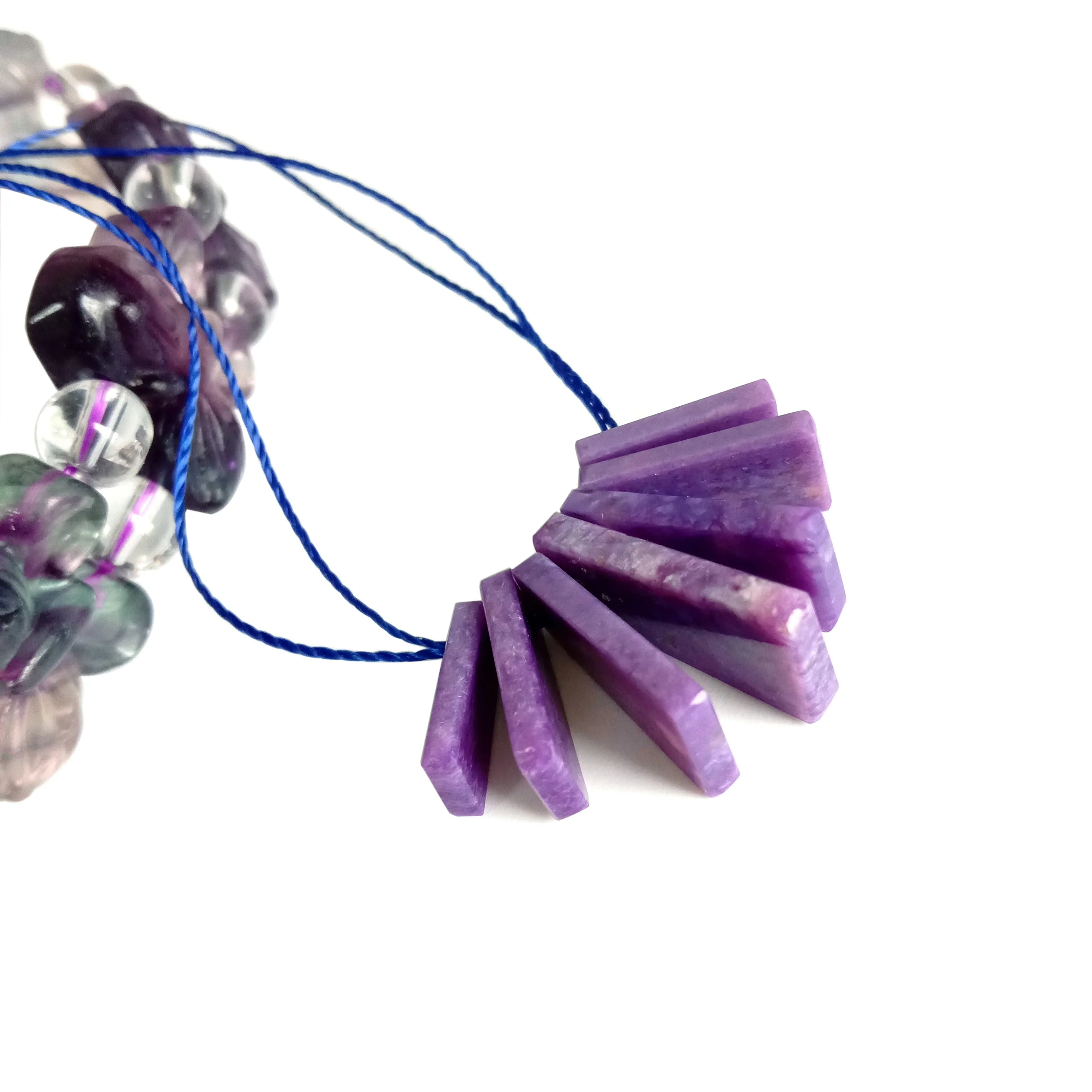 Natural Charoite Gemstone Rectangle Flatback Cabochon