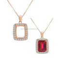 Professional Jewelry Factory's 14K Solid Gold Custom Pendant Semi Mount Necklace for 7*9mm Gemstone Setting for Wedding