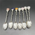 Beautiful Natural Raw Healing Crystal Quartz Stone Cutlery Spoons Crafts Best Gifts Jewelry for Women Girls