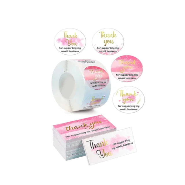 Business Cards and Thank You Notes for Jewelry Offset Paper Corrugated Board Cardboard-Care and Concern Labels