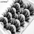 Wholesale 5 Pairs Private Label Fluffy Vegan Faux Mink 8D Eyelash DD Curl Russian Volume Full Strip 3D Lash False Eyelash