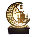 Mubarak Ramadan Eid Moonlight Lamp Wholesale Home Decor Kids Night Lights Wood Model for Muslim Festival Hanging Ornaments