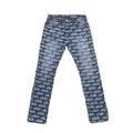 DENIMGUYS Custom Discharged Print Mens Street Casual Straight Skinny Jeans