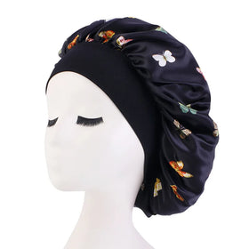 Large Size Casual Night Hat butterfly Prints Beauty Bonnets