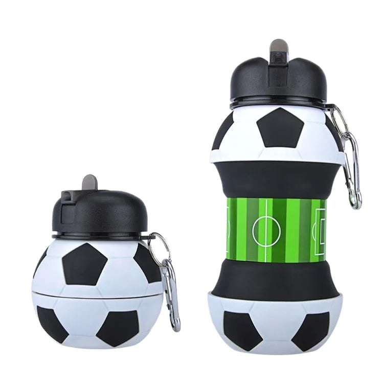 Travel and Outdoor Collapsible Silicone Water Bottle Sport Style 550ml Capacity With Foldable Lid and PP Material