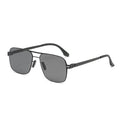 JY100 Korean Style Retro Sunglasses for Women Square Metal Frame UV400 Polarized Sun Protection GM Glass Trendy Driving Shades