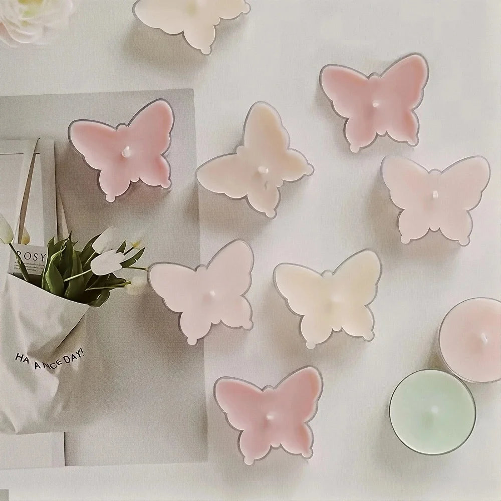 Handmade Colorful Butterfly Shaped Aromatherapy Creative Tea Light Candle Handmade Gift Soy Wax Mini Scented Candles in Bulk