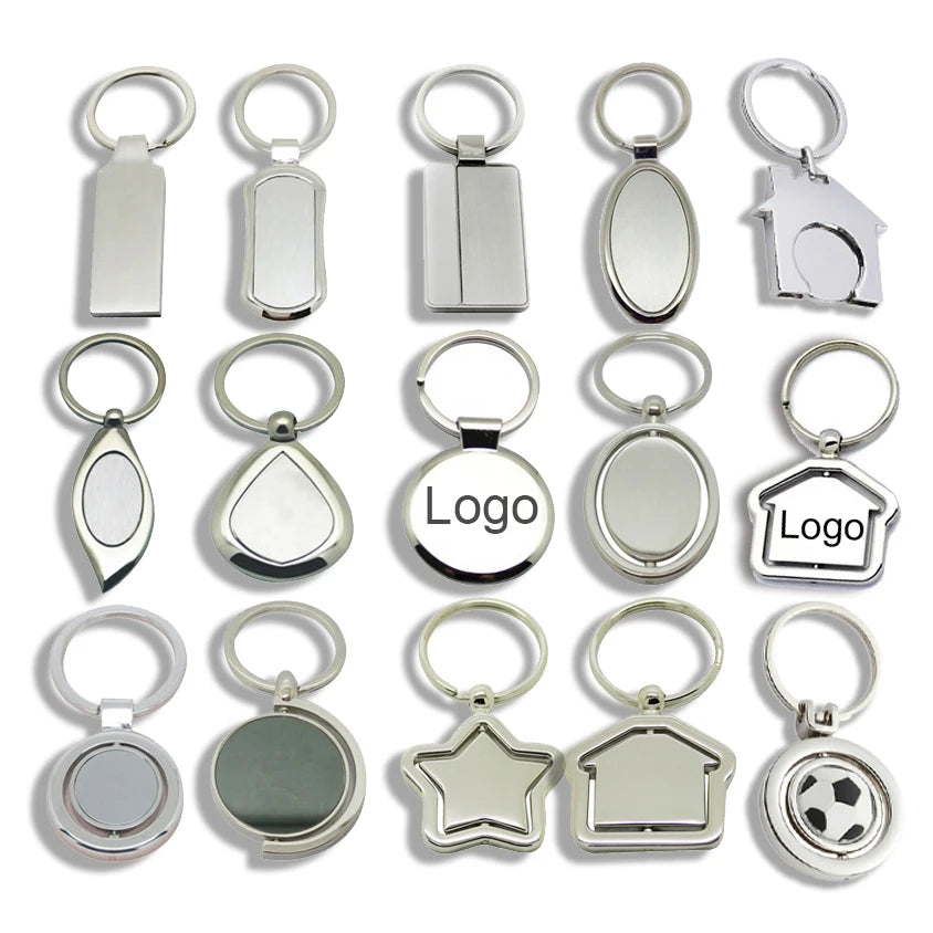 Wholesale Logo Custom Metal Key Chain Company Logo Key Chains Keyring Custom Blank Keychain Logos Para Sublimar