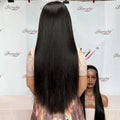Wholesale 4x4 5x5 180% 250% Density Super Double Drawn Bone Straight Lace Closure Wig Transparent Lace Human Hair