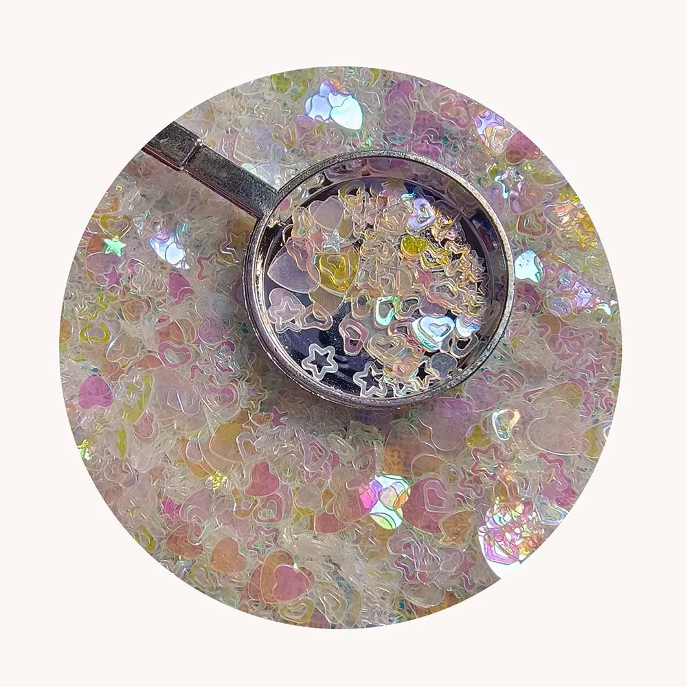 Mixed Iridescent Glitter Heart Star Sequin for Shaker Card Nail Art Scrapbook Decoration Makeup Confetti Garments Slime Charms 5