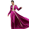 Luxurious Printed Moroccan Kaftan Dubai Abaya Arabic Evening Gown Elegant Muslim Dress for Parties