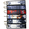 Personalized Jet Tag Embroidery Printing Custom Flight Tag  Anime Al Por Mayor Porte Cle Brode Anime Jet Tags Keychains