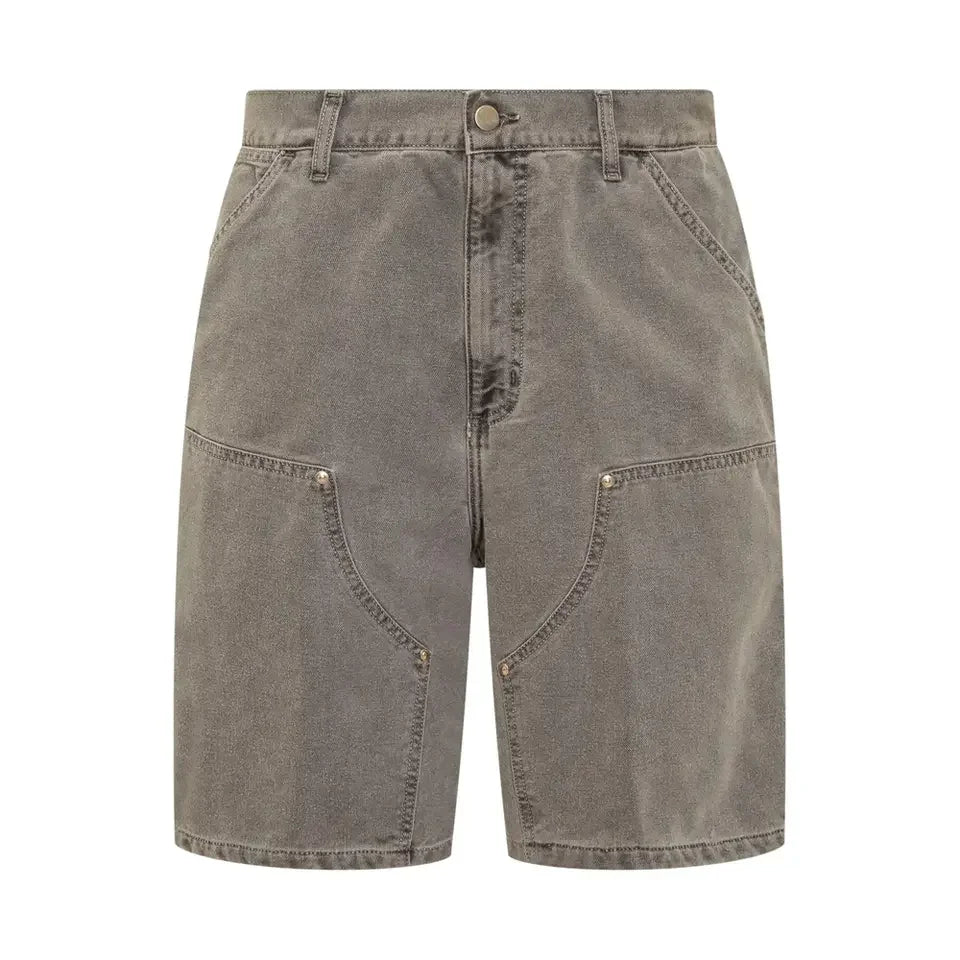Custom Men's Summer Vintage Wash Ripped Jean Shorts High Street Style Elastic Waist Closure Knee Length Digital Screen Printing
