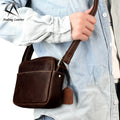 Andong Leather Shoulder Crossbody Bag for Men Genuine Cowhide Vintage Crazy Horse Leather Messenger Bags 6039