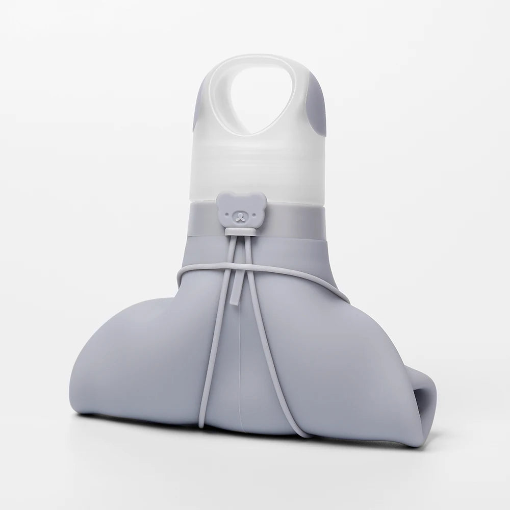Collapsible Durable 500ml Sport Water Bottle BPA Free Silicone Applicable Boiling Water Direct Drinking Back to School