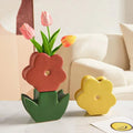 Lovely Flowers Ceramic Vase Decoration Living Room Flower Arrangement Creative Table Top Floral Decoration