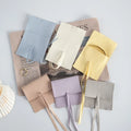 Custom Logo Suede Jewelry Earring Envelope Pouch Suede Microfiber Jewelry Storage Pouches