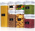 Airtight BPA Free Injection Molded Eco-Friendly Plastic Cereal Can with White Lid for Kitchen Pantry Organization Sugar Storage