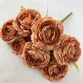 Multicolor-Light Coffee Modern Style Artificial Flower Wedding Decoration No. 69 Peony With Seven Heads
