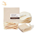 Zero Waste Customized 3.15" Organic Hemp Cotton Makeup Remover Pads Chemical Free Reusable Hemp Facial Discs