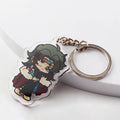 Custom Transparent Laser Cut Acrylic Keychain Holographic Japan Anime Glitter Design Waterproof Creative Made of Durable Plastic