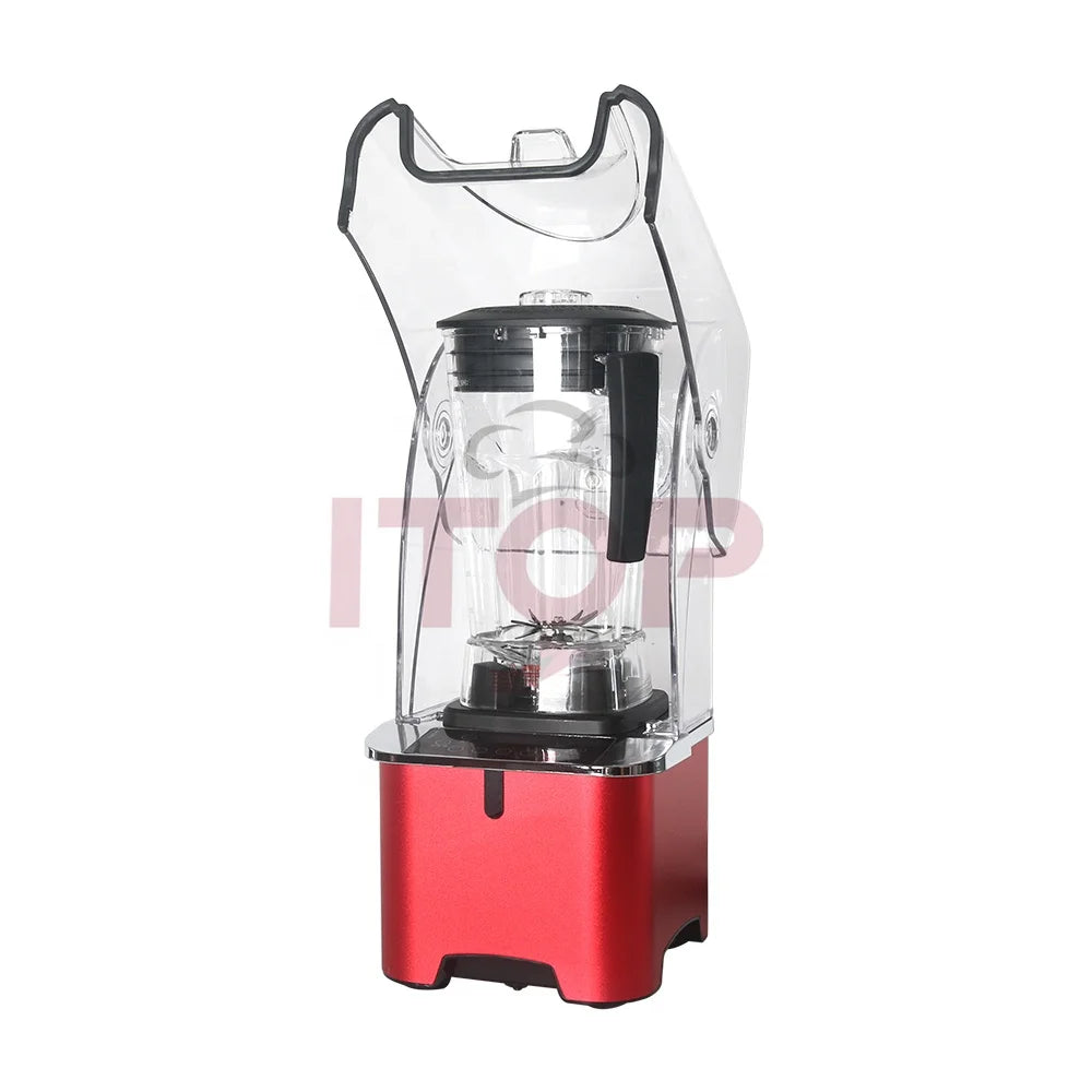 Hot Sale Red/Black Fruit Multi-functional Professional Low Noise Soundproof Cover Large Blender