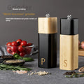 Multi-Purpose Manual Pepper Grinder Set Square Wooden Ceramic Core Rubber Seasoning Bottle PC Kitchen Tool Box Sustainable