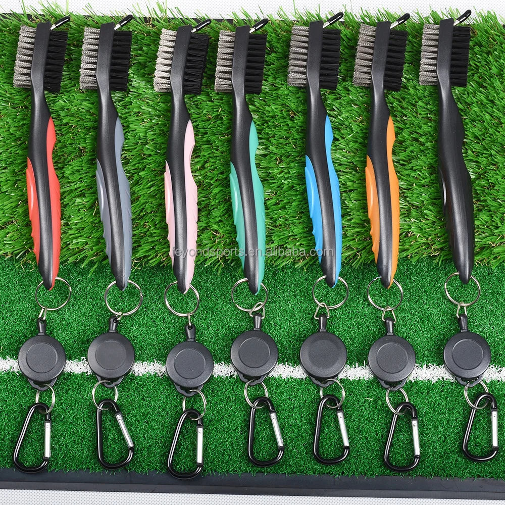 Double-sided Golf Cub Brushing Tool Lightweight Golf Club Groove Cleaning Brush