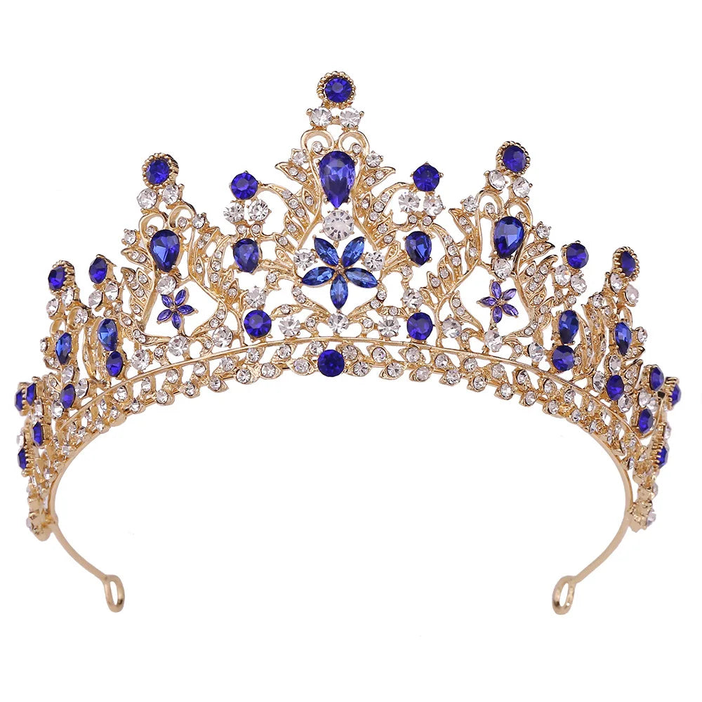 European and American Foreign Trade Popular Rhinestone Wedding Tiara Luxury Crystal Bride Queen Big Crown Wedding Accessories