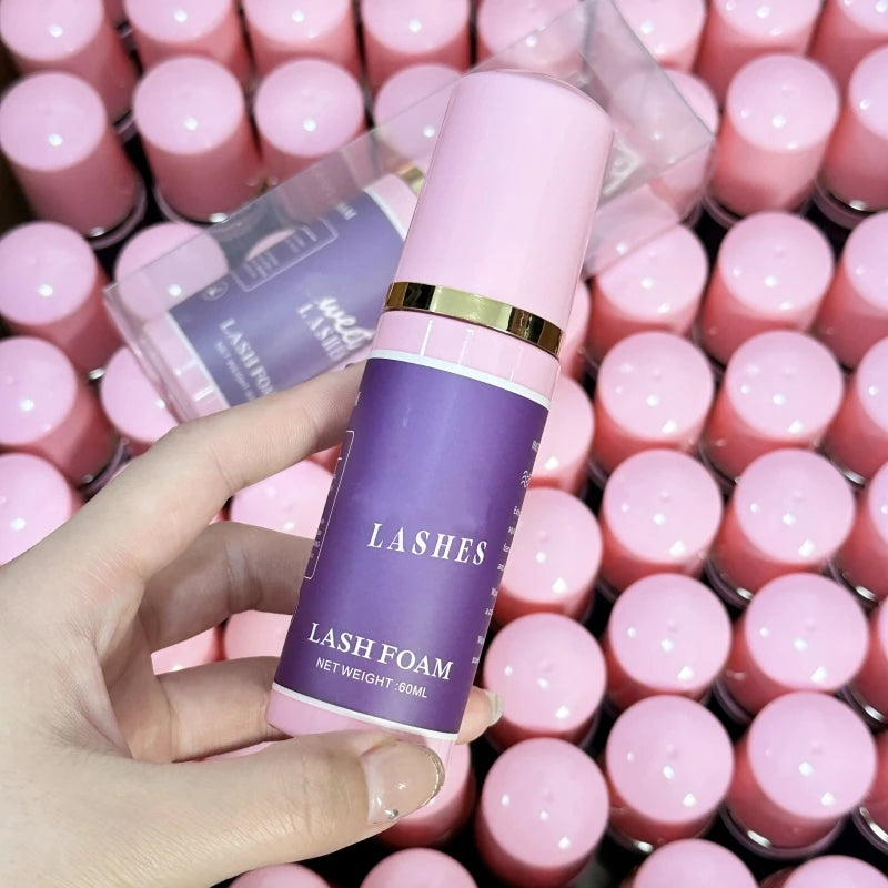 Wholesale Shampoo Eyelashes Extension Deep Cleaning Makeup Remover Matte Black Lash Trays Eyelash Shampoo Lash Cleansers