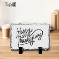 Topjlh Wholesale Blanks Sublimation Rock Slate Stone Photo Slate Frame for Customized Printed Logo on Surface for Display
