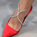 European and American Luxury High Heel Anklet Silver Gold Anklets Fashion Jewelry Zircon Anklets