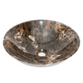 Modern European Bathroom Vanity Top Counter Top Basin Natural Marble Stone Round Shape Sink