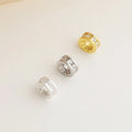 Wholesale 4/6/8mm 925 Silver White Zircon Micro Pave CZ Spacer Charms Round Beads for Jewelry Making