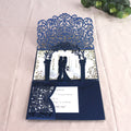 Cheaper Elegant Navy Wedding Invitations 3d Laser Laser Cut Card