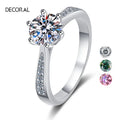 0.5/1/2/3 Carat New Model 925 Sterling Silver Moissanite Ring Luxury Jewelry Adjustable Size Engagement Ring for Women