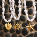 Fashionable Summer Beach Style Ocean Series Baroque Shell Beads Sea Star Multi Accessory Collarbone Necklace