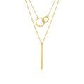316L Stainless Steel Necklace Multi Layered Bar Necklace for Women Circle Pendant Choker Necklace Set