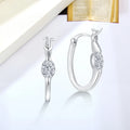 S925 Pure Silver European and American Fashionable Irregular French Retro Titanium Hollow Tarnish Free Earrings Korean