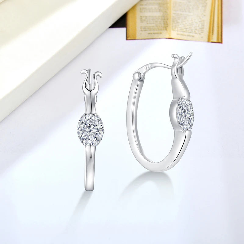 S925 Pure Silver European and American Fashionable Irregular French Retro Titanium Hollow Tarnish Free Earrings Korean