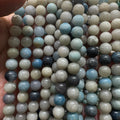 Wholesale 8mm Loose Gemstone Beads Natural Rare Gem Trolleite Unicorn Stone Beads Strand for Fashion Jewelry Making